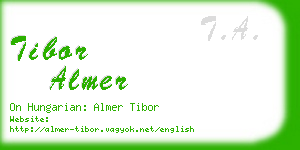 tibor almer business card